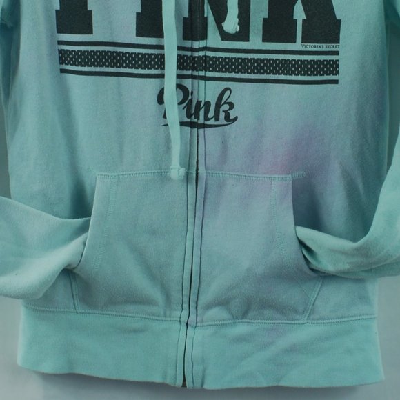 VS Pink | Blue & Purple Zip Up Hoody Sweatshirt XS - Picture 7 of 8